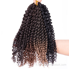 Ombre Tresse Pré Twisted Cheveux Synthétiques Bouclés Sénégalais